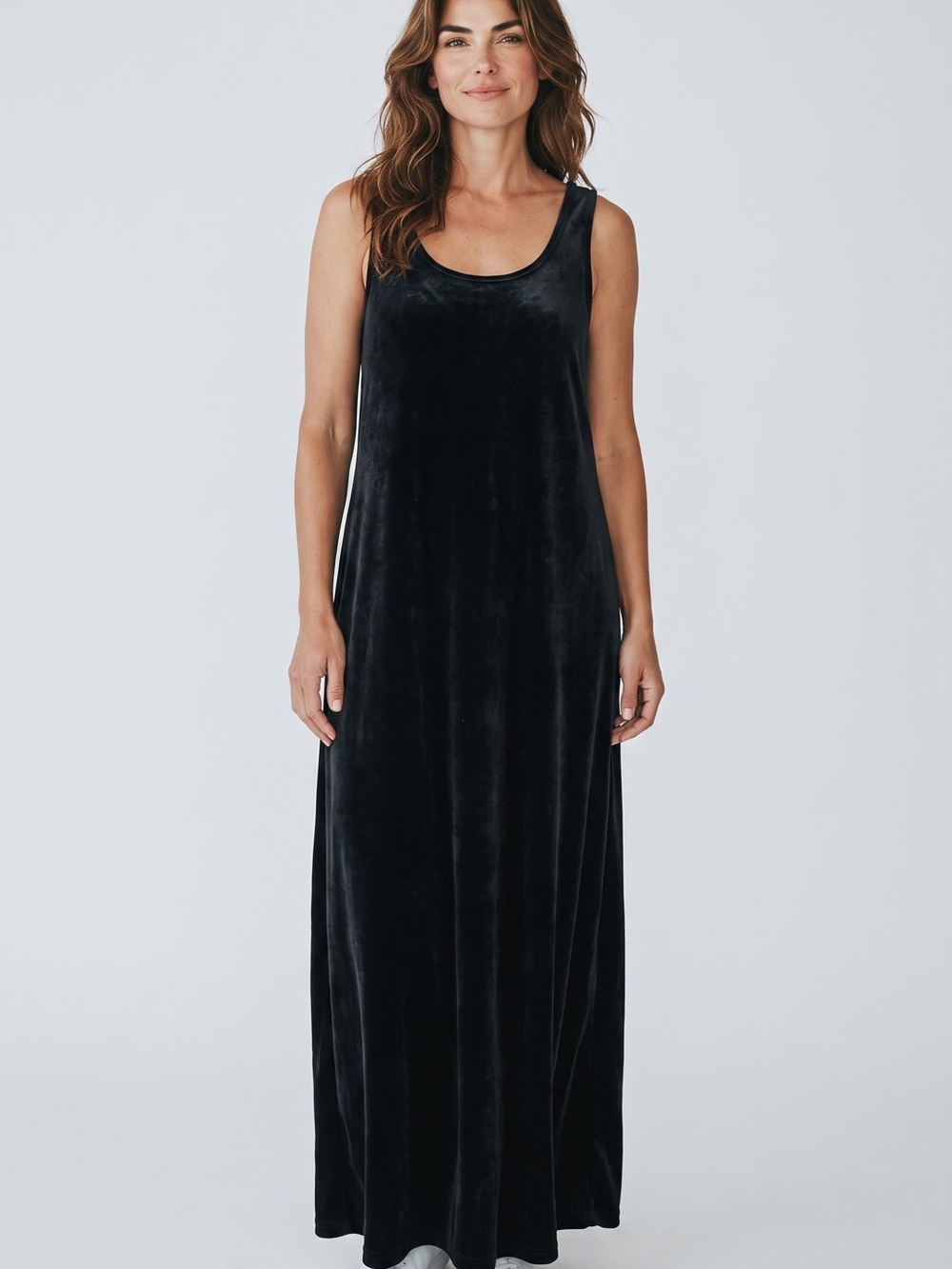 Ronni Nicole Black Velvet Tank Maxi Dress